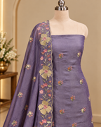Muted Lilac Unstitched Salwar Suit Set LUXU04