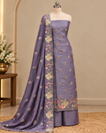 Muted Lilac Unstitched Salwar Suit Set LUXU04