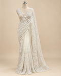 Offwhite Net Saree LUXE002