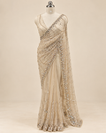 Champagne Net Saree LUXE003