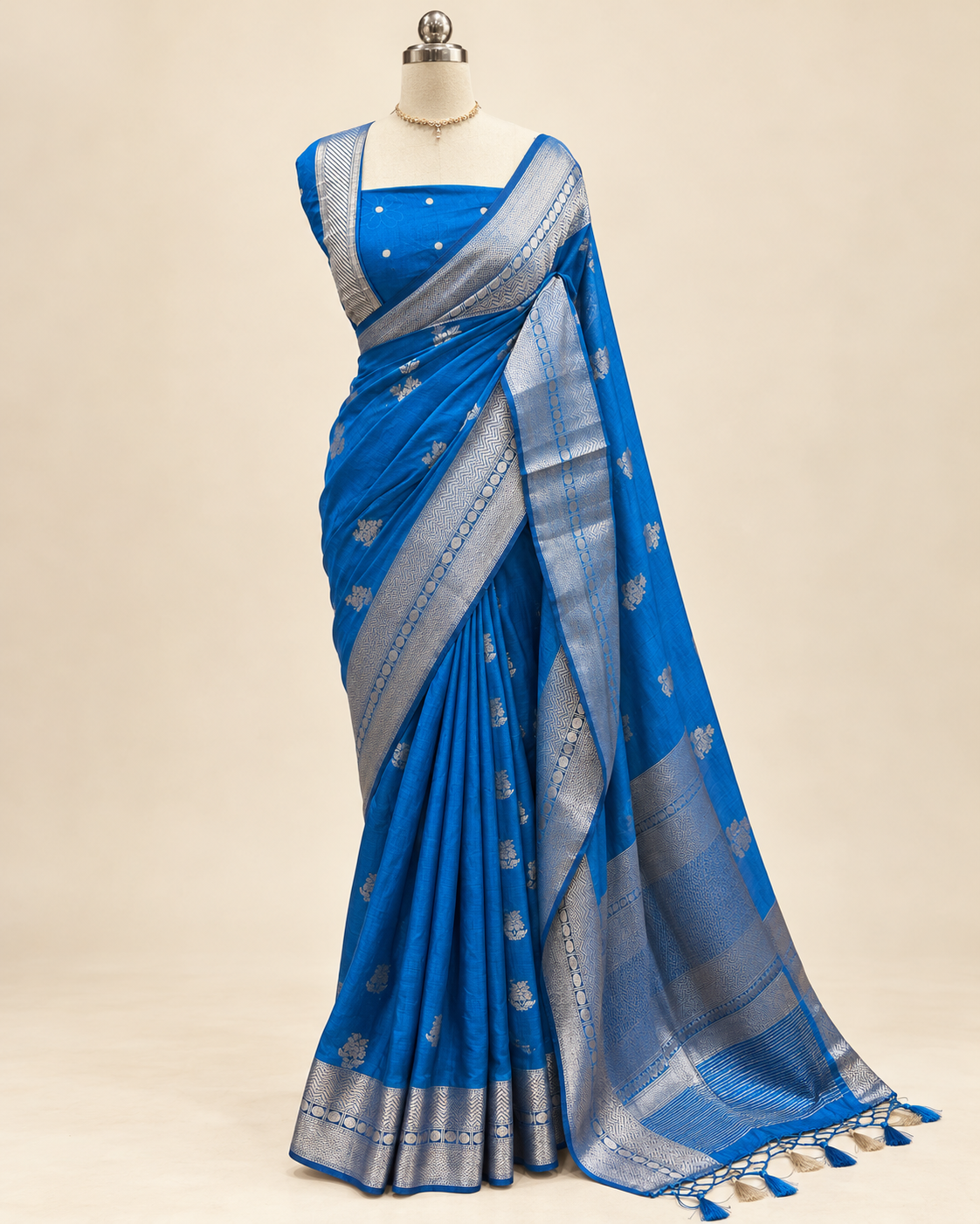 Cobalt Black Dola Silk Saree
