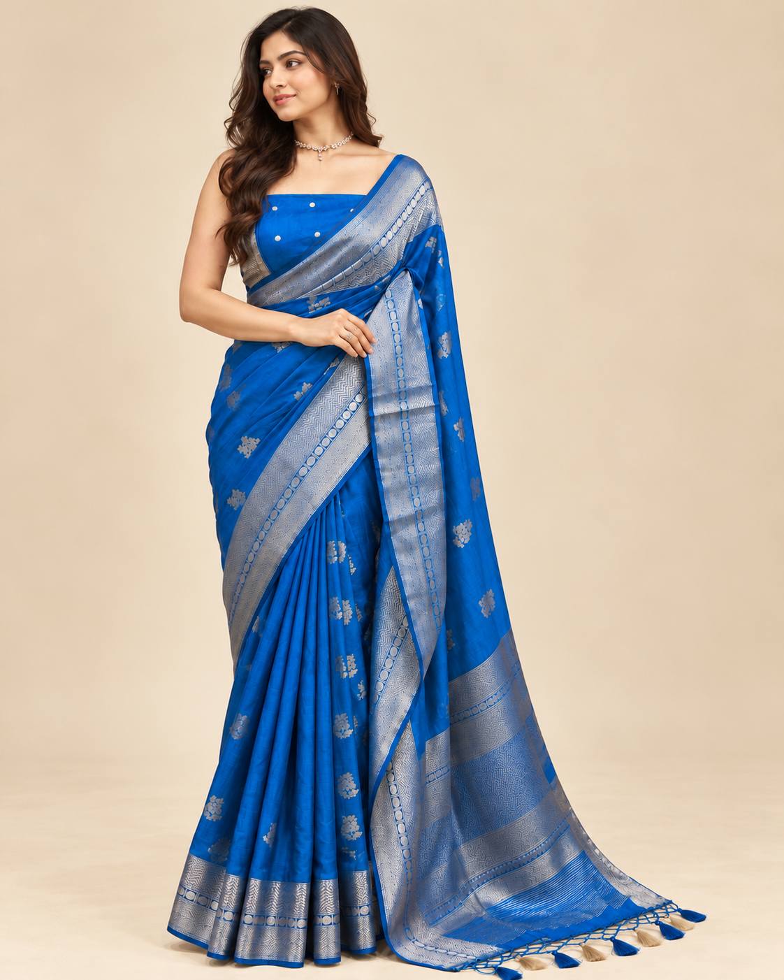 Cobalt Black Dola Silk Saree