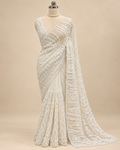 Offwhite Handwork Saree LUXE001