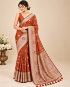 Burnt orange saree
