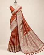 Burnt orange saree