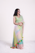 Pastel Mul Cotton Saree
