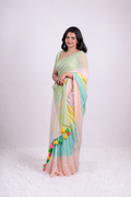 Pastel Mul Cotton Saree