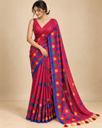Rani colour Mul Cotton Saree
