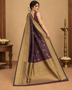 Coffee Brown Semi Silk Saree Offer LUXSS08
