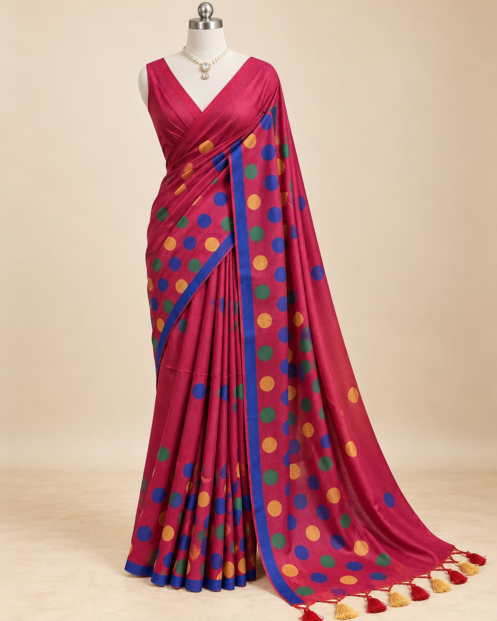 Rani colour Mul Cotton Saree