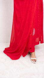 Pink Chinon Salwar Suit Set