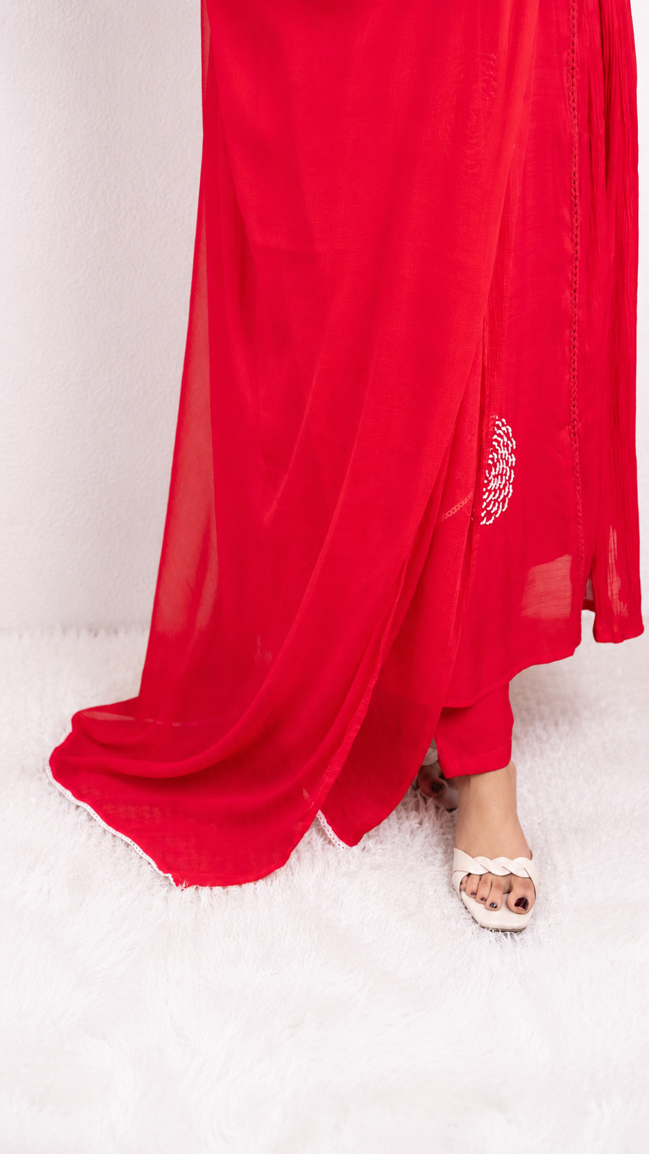 Pink Chinon Salwar Suit Set