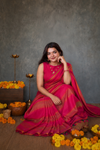 Rani Pink Mul Cotton Saree