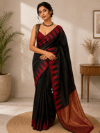 Black Semi Silk Saree
