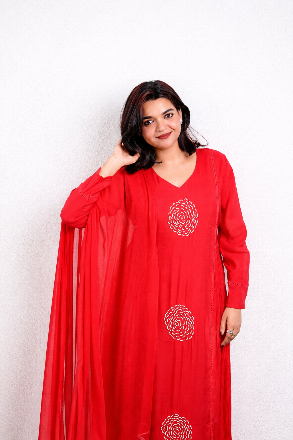 Pink Chinon Salwar Suit Set