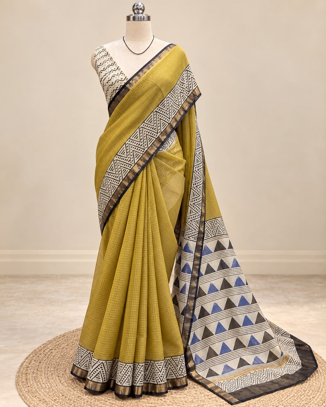 Yellow Soft Kota Saree