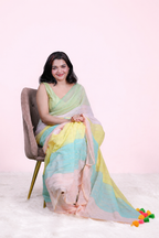 Pastel Mul Cotton Saree
